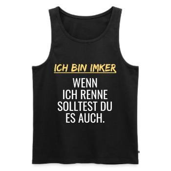 Ich bin Imker, geschenk imker - geschenk für imker - Männer Premium Bio Tank Top - Schwarz - Vorne - Michal (187cm)