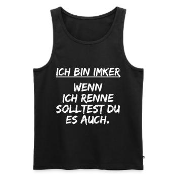 Ich bin Imker, geschenk imker - geschenk für imker - Männer Premium Bio Tank Top - Schwarz - Vorne - Michal (187cm)