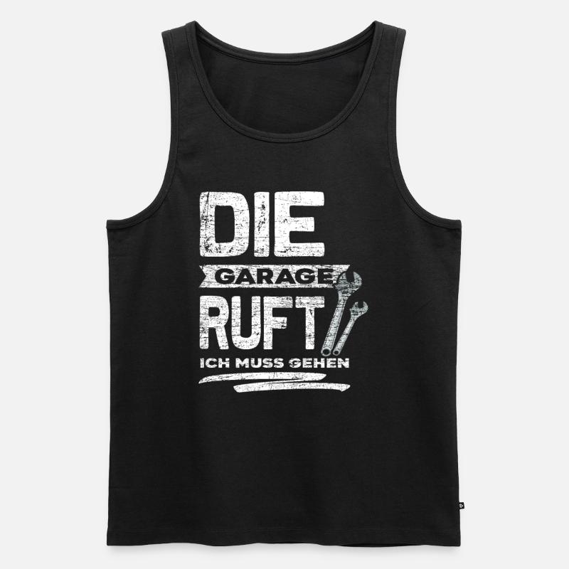 Mechaniker Garage - Männer Premium Bio Tank Top - Schwarz