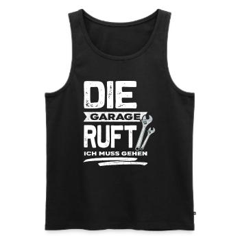 Mechaniker - Männer Premium Bio Tank Top - Schwarz - Vorne - Michal (187cm)