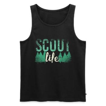 Scouting Scout Life - Débardeur bio Premium Homme - noir - Devant - AI Model Male 178 light (178cm)