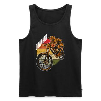 VTT VTT descente cadeau sport extrême - Débardeur bio Premium Homme - noir - Devant - AI Model Male 178 light (178cm)