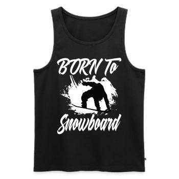 Snowboard Born to Snowboard Snowboarding Snowboard - Männer Premium Bio Tank Top - Schwarz - Vorne - AI Model Male 178 light (178cm)