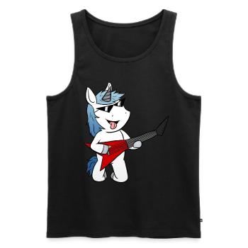 Licorne guitare électrique guitare électrique - Débardeur bio Premium Homme - noir - Devant - Michal (187cm)