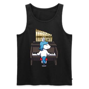 Orgue licorne - Débardeur bio Premium Homme - noir - Devant - Michal (187cm)