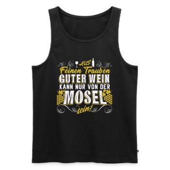 Wein Spruch Mosel Winzer Moselwein Geschenk - Männer Premium Bio Tank Top - Schwarz - Vorne - Michal (187cm)