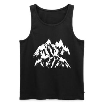 Mountain Nature Mountains Mountains - Men's Premium Organic Tank Top - black - Front - AI Model Male 178 light (178cm)