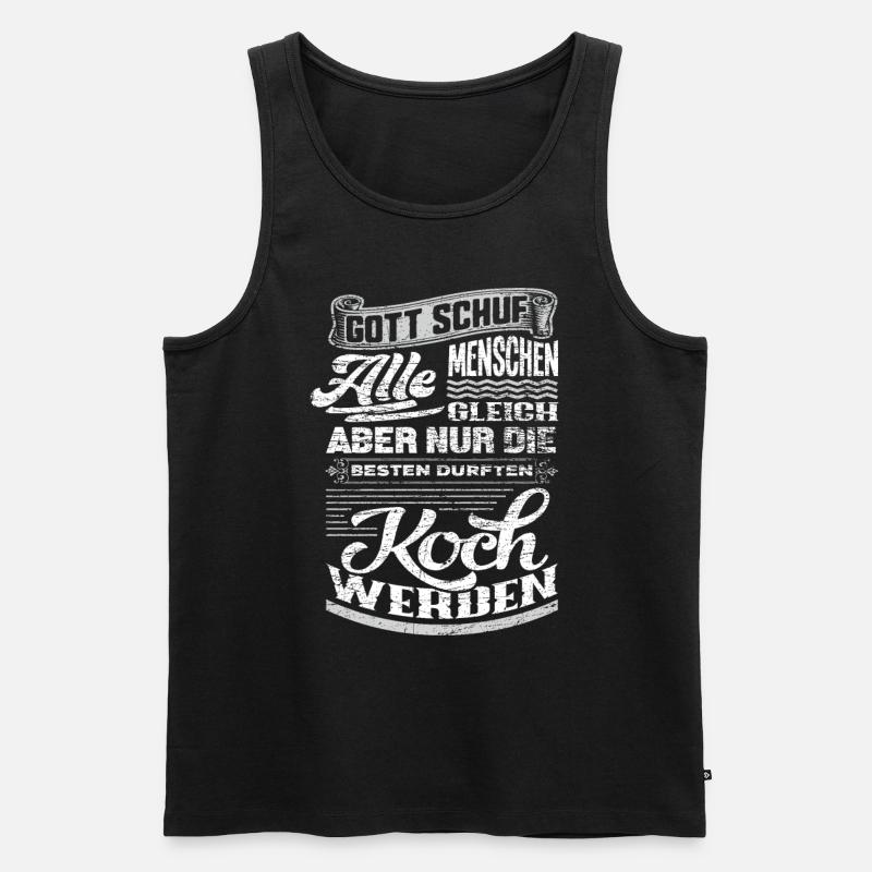 Koch Gott - Männer Premium Bio Tank Top - Schwarz