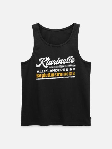 Klarinette - Männer Premium Bio Tank Top - Schwarz