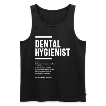 Hygiéniste dentaire Profession Profession Job Gift - Débardeur bio Premium Homme - noir - Devant - Michal (187cm)
