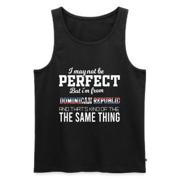 I am almost perfect, I am from Dominican r - Men's Premium Organic Tank Top - black - Front - Michal (187cm)