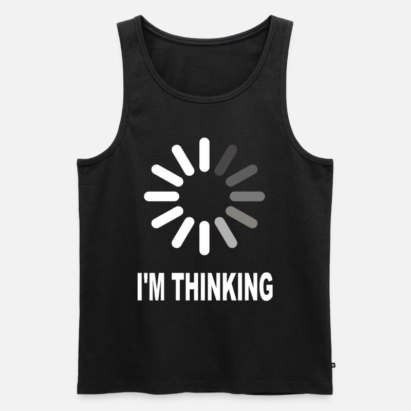 I'm Thinking - Männer Premium Bio Tank Top - Schwarz