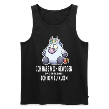 Dickes Einhorn Übergewicht Lustig Spruch Geschenk - Männer Premium Bio Tank Top - Schwarz - Vorne - AI Model Male 178 light (178cm)