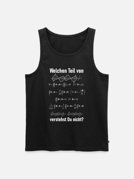 Maxwell-Gleichung lustiges Mathematiker T-Shirt - Männer Premium Bio Tank Top - Schwarz