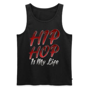 Hip hop - Débardeur bio Premium Homme - noir - Devant - AI Model Male 178 light (178cm)