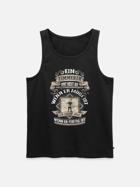 Zimmerer - Männer Premium Bio Tank Top - Schwarz