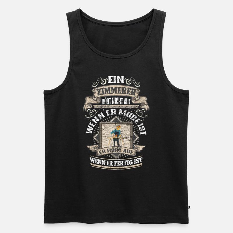 Zimmerer - Männer Premium Bio Tank Top - Schwarz