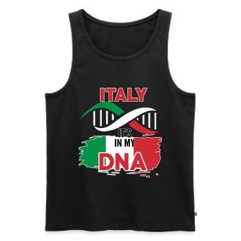 L'Italie est dans mon ADN - Débardeur bio Premium Homme - noir - Devant - Michal (187cm)