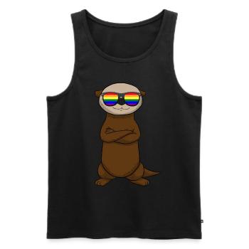 LGBT Sunglasses Otter Tier LGBTQ Sonnebrille - Männer Premium Bio Tank Top - Schwarz - Vorne - AI Model Male 178 light (178cm)