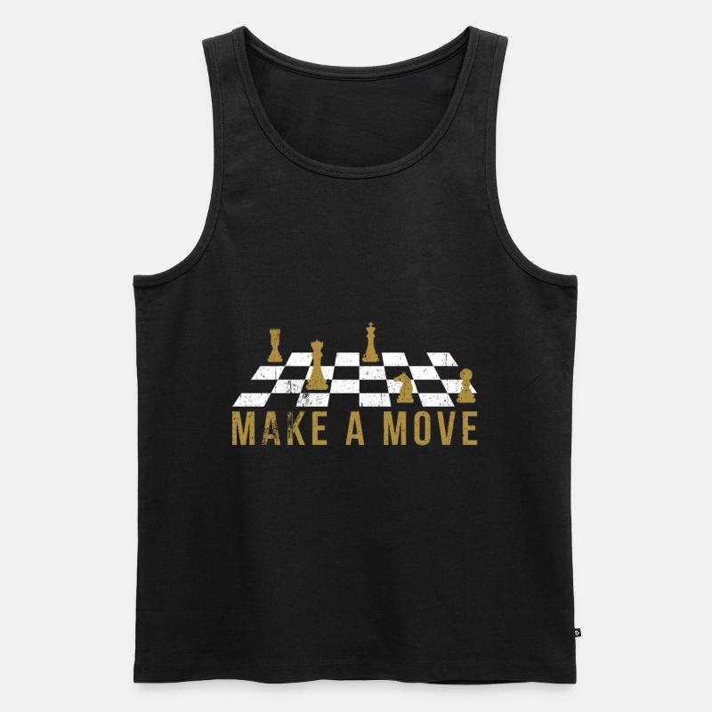 Schach - make a move - Männer Premium Bio Tank Top - Schwarz