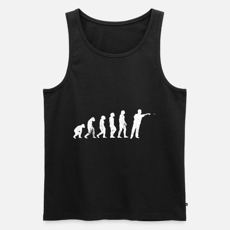 Dart Evolution - Männer Premium Bio Tank Top - Schwarz
