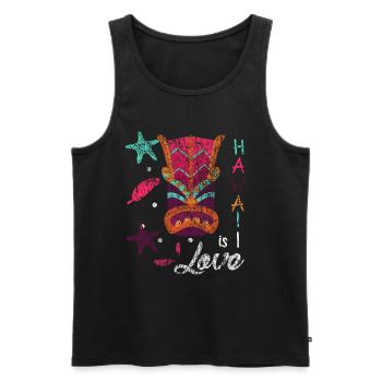 Hawaii Vacations Love - Männer Premium Bio Tank Top - Schwarz - Vorne - AI Model Male 178 light (178cm)