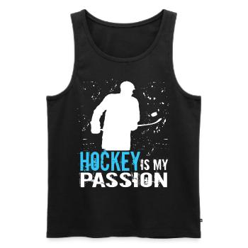 Hockey hockey hockey player hockey player - Men's Premium Organic Tank Top - black - Front - Michal (187cm)