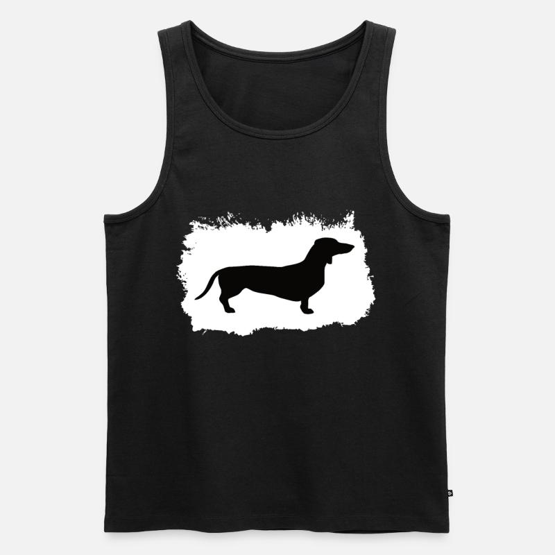 Dackel - Männer Premium Bio Tank Top - Schwarz