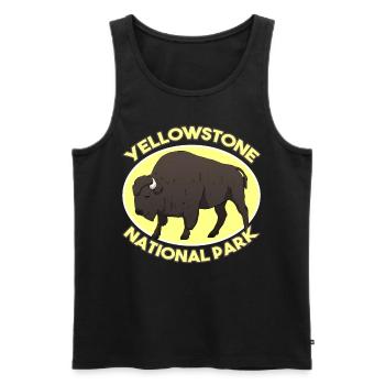 Yellowstone National Park National Park USA bison - Men's Premium Organic Tank Top - black - Front - AI Model Male 178 light (178cm)