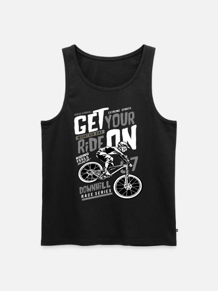 Downhill MTB mountain bike dirt bike enduro - Men's Premium Organic Tank Top - black