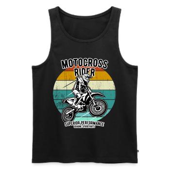 Motocross Supercross Dirt Bike Braap - Débardeur bio Premium Homme - noir - Devant - Michal (187cm)