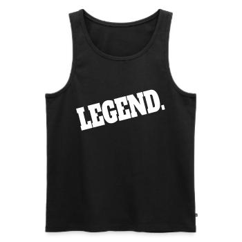 Legend Legende Legendär - Männer Premium Bio Tank Top - Schwarz - Vorne - AI Model Male 178 light (178cm)