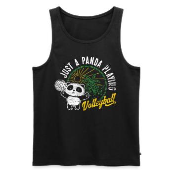 Panda volleyball - Men's Premium Organic Tank Top - black - Front - Michal (187cm)