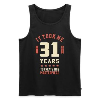 Funny 31 Years Old Joke T-Shirt 31st Birthday - Men's Premium Organic Tank Top - black - Front - Michal (187cm)