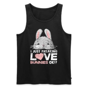 Lapin lapin - Débardeur bio Premium Homme - noir - Devant - Michal (187cm)