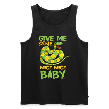 Snake - Men's Premium Organic Tank Top - black - Front - Michal (187cm)