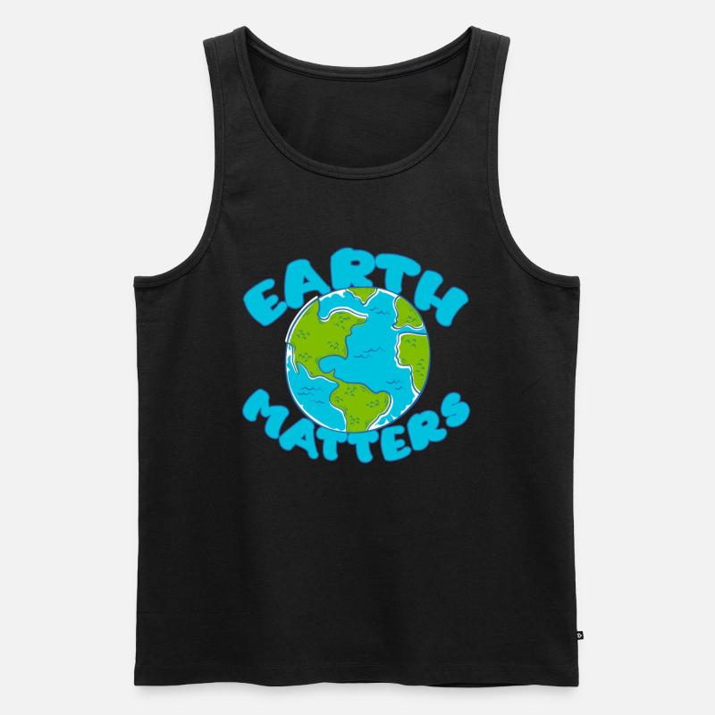 Klima Umweltschutz - Männer Premium Bio Tank Top - Schwarz