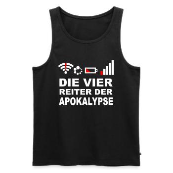 Reiter der APOKALYPSE - Männer Premium Bio Tank Top - Schwarz - Vorne - Michal (187cm)
