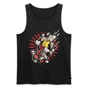 Kart Gokart Banane Comic Kinderbild - Männer Premium Bio Tank Top - Schwarz - Vorne - AI Model Male 178 light (178cm)