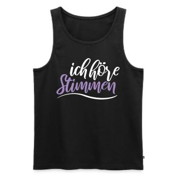Chorleiter Chorleiterin Chor - Männer Premium Bio Tank Top - Schwarz - Vorne - Michal (187cm)