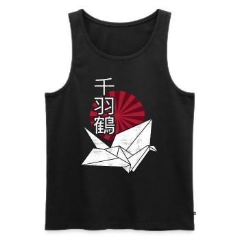 Origami Japanese - Men's Premium Organic Tank Top - black - Front - AI Model Male 178 light (178cm)