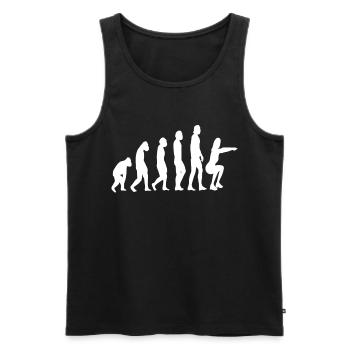 Fitness Gymnastik Gymnastik Evolution Aerobic - Männer Premium Bio Tank Top - Schwarz - Vorne - AI Model Male 178 light (178cm)