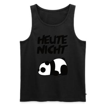 Heute Nicht Panda - Männer Premium Bio Tank Top - Schwarz - Vorne - Michal (187cm)