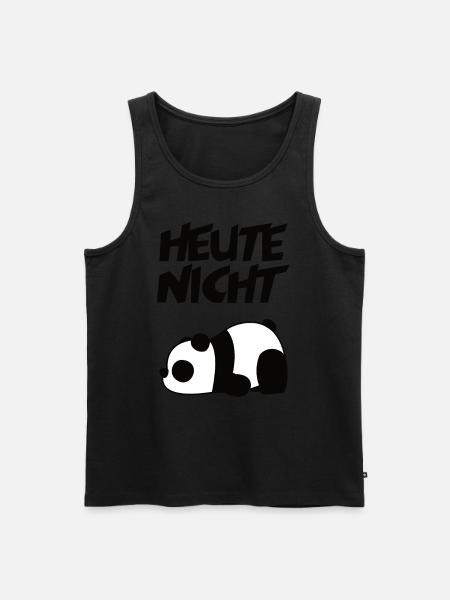Heute Nicht Panda - Männer Premium Bio Tank Top - Schwarz
