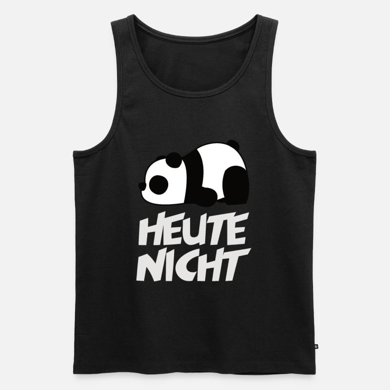 Heute Nicht Panda - Männer Premium Bio Tank Top - Schwarz