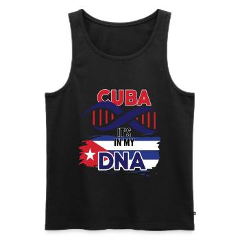 Kuba ist in meiner DNA - Männer Premium Bio Tank Top - Schwarz - Vorne - Michal (187cm)