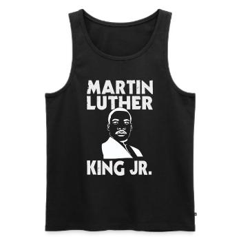 Martin Luther King Junior - Débardeur bio Premium Homme - noir - Devant - AI Model Male 178 light (178cm)
