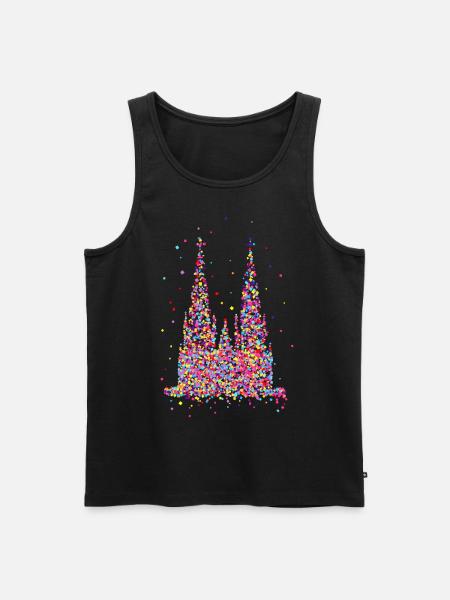Cologne Cathedral, confetti - Men's Premium Organic Tank Top - black
