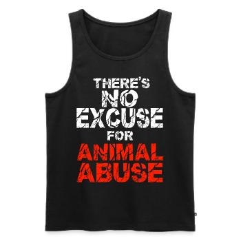Expérimentation animale Cruauté envers les animaux Abolir le laboratoire expérimental - Débardeur bio Premium Homme - noir - Devant - AI Model Male 178 light (178cm)
