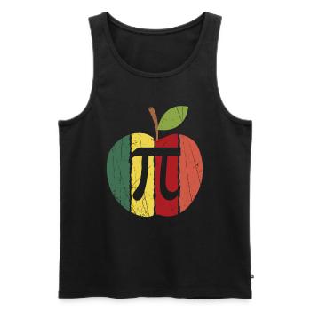 Cool Vintage Applie Pie Pi Pun Retro Bakers cadeau - Débardeur bio Premium Homme - noir - Devant - Michal (187cm)